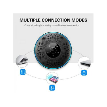 Bluetooth Speakerphone – eMeet Luna Computer Speakers with Microphone w/Enhanced Noise Reduction Algorithm Daisy Chain w/Dongle USB Speakerphone for Home Office 360° Voice Pickup for 8 People 